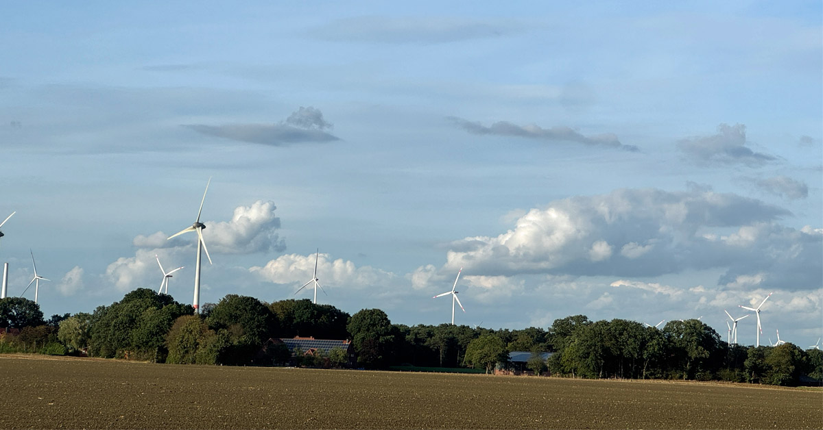 Zahlreiche Windräder prägen inzwischen das Landschaftsbild rund um Raesfeld.