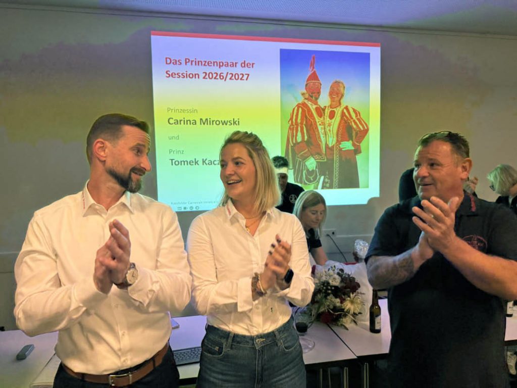 Carina Mirowski und Tomek Kaczmarski, neues Prinzenpaar des RCV Raesfeld 2026/2027