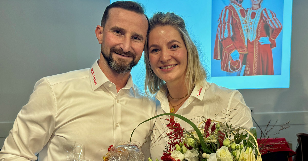 Carina Mirowski und Tomek Kaczmarski, neues Prinzenpaar des RCV Raesfeld 2026/2027