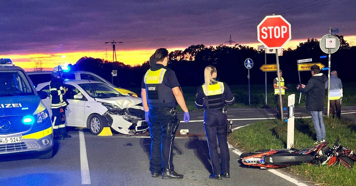 Motorradfahrer bei Unfall Marienthal schwer verletzt